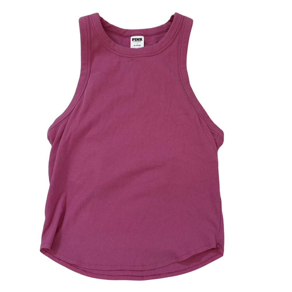 PINK Victoria’s Secret Ribbed Cropped Tank Top Mauve M